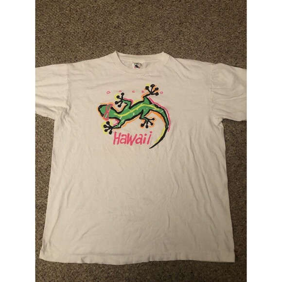 Vintage Hawaii Salamander Vacation T Shirt Unisex XL Single Stitch Caribbean Dre - Picture 3 of 8